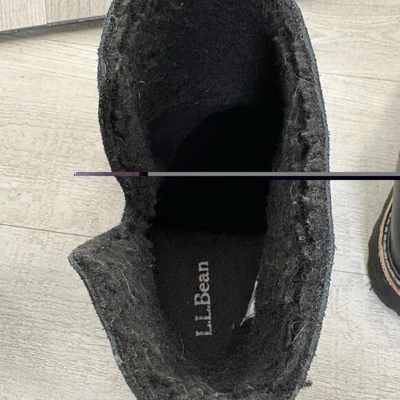 L.L.Bean Women’s Rugged Leather & Suede Boots - Size 10 Medium - Black - Picture 10 of 12